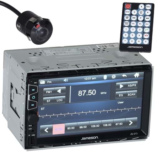 JAMESON 7'' Bluetooth ve USB Girişli Radyo Double Teyp JS-313 BT