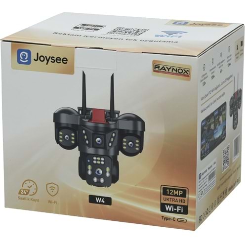 JOYSEE 8 MP Kamera Dört Lensli 2,4 GHz Wi-Fi bağlantısı PTZ Kamera JW-4