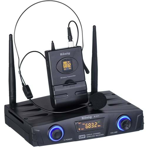 KONIG 1 Yaka Uhf Telsiz Mikrofon K-311 Y