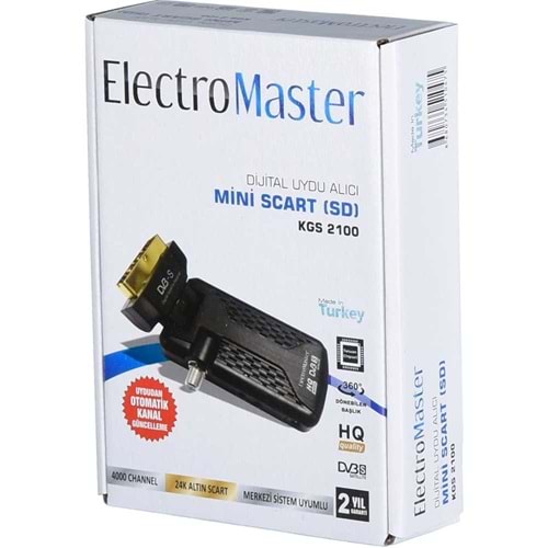 ELECTROMASTER Mini Scart SD Uydu Alıcısı KGS-2100