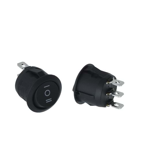 HIGHTEK Yuvarlak Işıksız Anahtar On Off On 3P LDS134