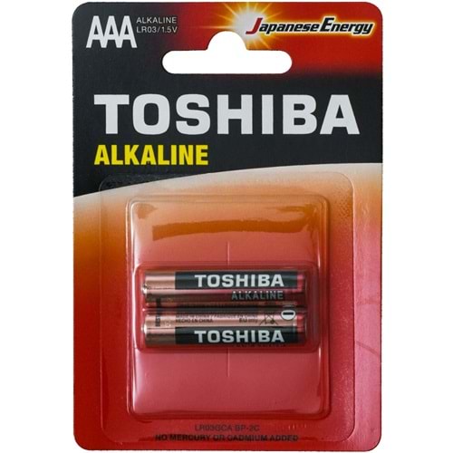 TOSHIBA AAA İnce Alkalin Pil 2 Li Blister LR03GCA-2 BLS
