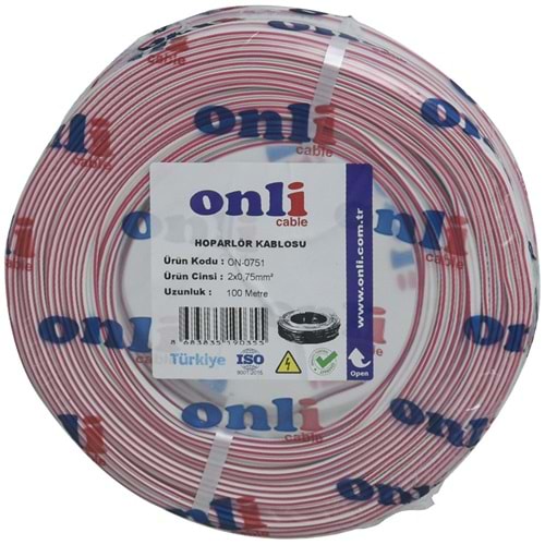 ONLİ 2X0,75 Beyaz Hoparlör Kablosu ON-751 BEYAZ