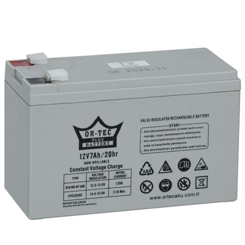 ORTEC 12V 7A Kuru Tip Akü Gri ORTEC-12V7 G