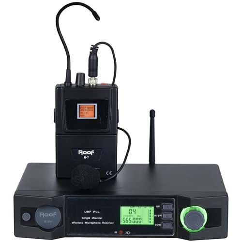 ROOF Uhf Tek Yaka Kablosuz Mikrofon R-201 Y