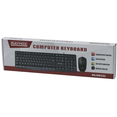 RAYNOX Kablolu Klavye Mause Set RX-KM101