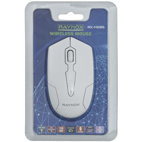 RAYNOX USB Kablolusuz Mouse Beyaz RX-M206