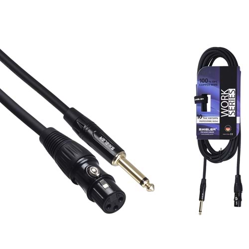 S.WIELER 6.3 mm Mono - Xlr 5 Metre Dişi Kablo SMX-5M