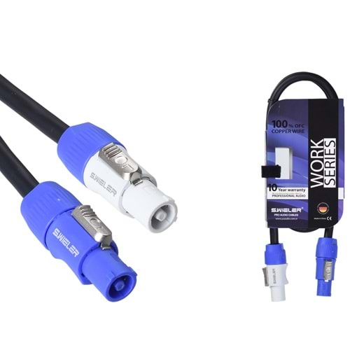 S.WIELER Powercon Giriş - Powercon Çıkış 3 X 2.5 mm 1 Metre Kablo SPP-1M