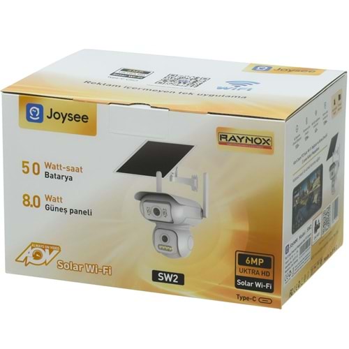JOYSEE 4 MP Kamera Solar Panelli 2,4 GHz Wi-Fi Çift Lens PTZ Kamera SW-2