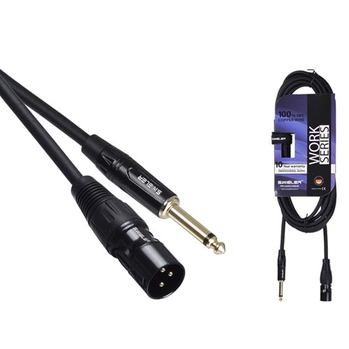 S.WIELER Xlr Erkek - 6.3 mm 5 Metre Mono Kablo SXM-5M