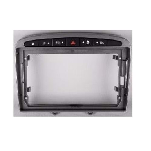 FOR-X 9 inc Peugeot 308 2008+Koyu Gümüş Çerçeve (Canbus var) TAC-156