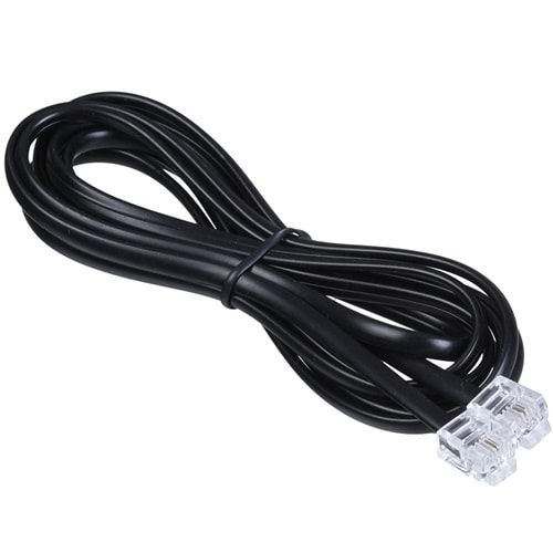 TUNEX Telefon Köken Kablo Jaklı 2 Mt Siyah TNX-4812 BK