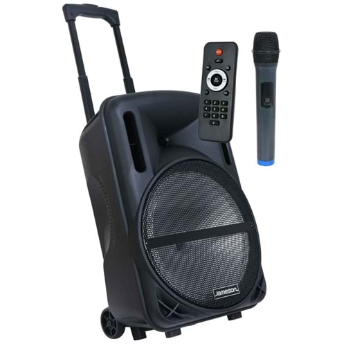 JAMESON 12'' 2000W Usb+Fm+Uhf Mikrofon Portatif Ses Sistemi TR-124 BT