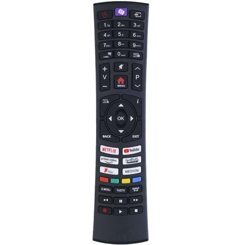 TUNEX Vestel Mor Tuş Yotube - Netflix - Twich - Medion Tuşlu Akıllı Led Tv Kumanda TR-219