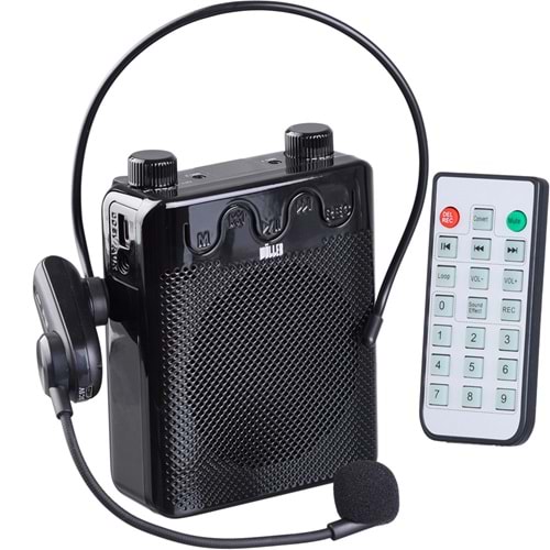WÖLLER 50W Bluetooth ve USB Girişli Kayıtlı Şarjlı Rehber Amfisi V-807
