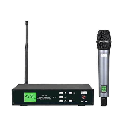 WÖLLER Uhf 99 değiştirilebilir frekans Telsiz El Mikrafonu W-199 E