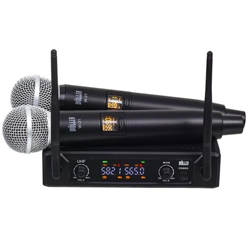 WÖLLER Uhf 2 El 16 Değiştirebilir Frekans Kablosuz Mikrofon W-216 EE