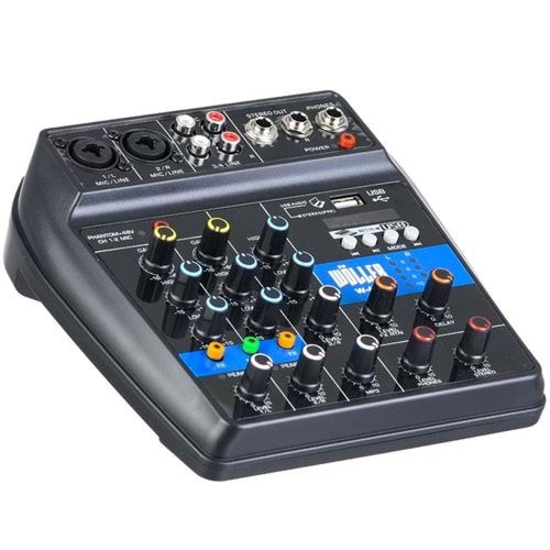 WÖLLER 4 Kanal Usb-Bt 48V Deck Mixer W-402