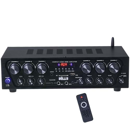 WÖLLER 6 Kanal 600W Mikser Amplifikatör W-6420