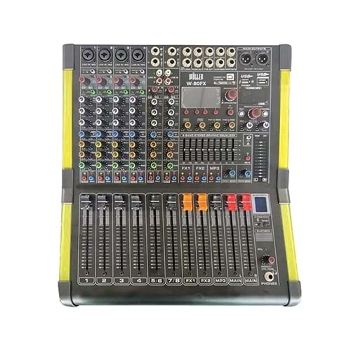 WÖLLER 8 Kanal Usb-Bt 2x99 DSP Deck Mixer W-80FX