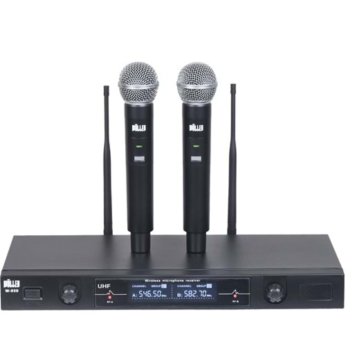 WÖLLER Uhf Çift El Kablosuz Mikrofon W-930 EE
