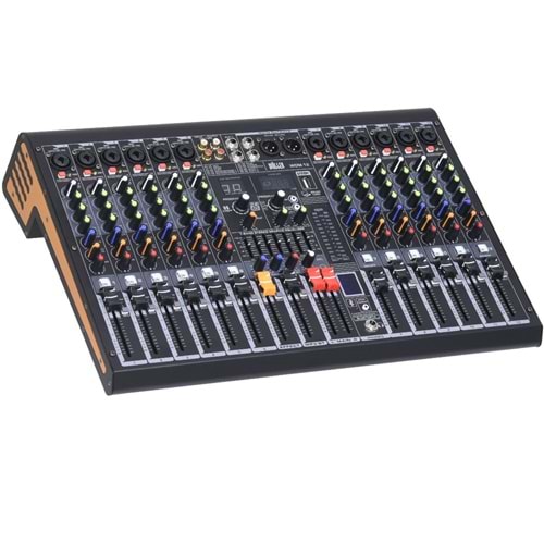 WÖLLER 12 Kanal Usb-Bt 99 Dsp Efect Deck Mixer WDM-12