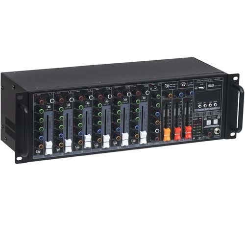 WÖLLER 8 Mono 1 Stereo Giriş 10 Kanal Rack Tipi Deck Mixer WR-1000