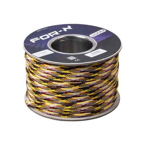 FOR-X 6 Mm 100 Mt lik Sarı-Kırmızı-Siyah Kablo Çorabı X-106 SKS