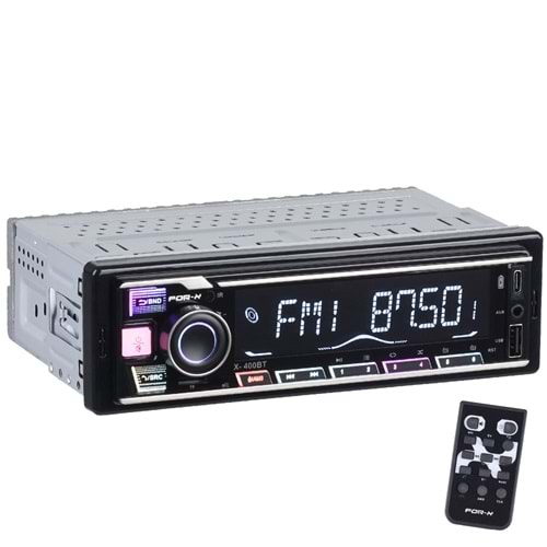 FOR-X Bluetooth ve USB ve Type C Girişli Radyo Oto Teyp X-400 BT