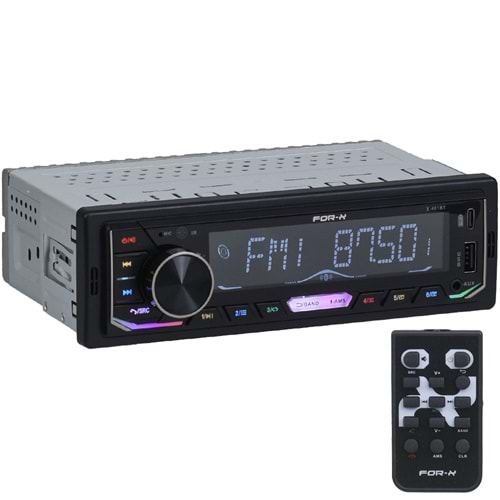 FOR-X Bluetooth ve USB ve Type C Girişli Radyo Oto Teyp X-401 BT