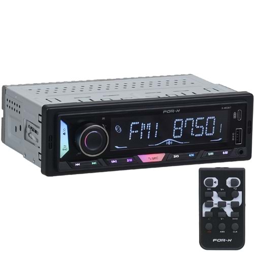 FOR-X Bluetooth ve USB ve Type C Girişli Radyo Oto Teyp X-402 BT