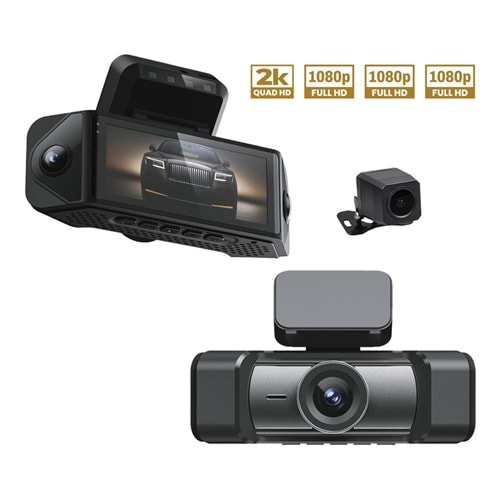 FOR-X 4 Yönlü 4K DVR Araç Kamerası 5G Wi-Fi GPS X-42DVR