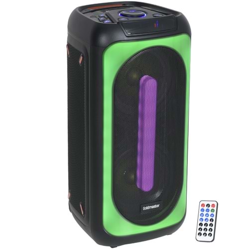 GOLDMASTER Bluetooth ve USB Girişli Şarjlı Işıklı Neon Dj Müzik Sistemi X-90 NEON