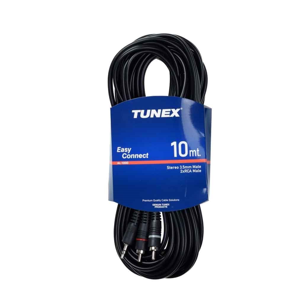 TUNEX 3,5 mm Erkek 2 X RCA Erkek 10 Mt Kablo AL-1000