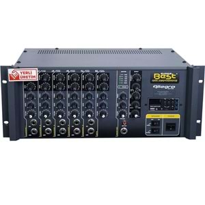 BEST 6 Kanal 300W İç-Dış Ekolu Ve Reverbli Mono Amfi AN-300 MRU