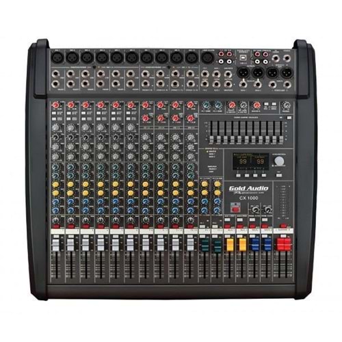 GOLD AUDIO 10 Kanal 2 Dijital Efekt İşlemcisi (100 presetli) Deck Mikser CMX-1000