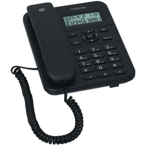 MOTOROLA Masaüstü Caller ID Destekli Siyah Kablolu Telefon CT-202