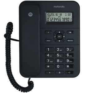 MOTOROLA Masaüstü Caller ID Destekli Siyah Kablolu Telefon CT-202