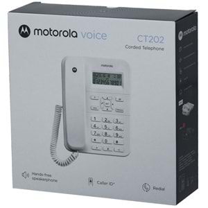MOTOROLA Masaüstü Caller ID Destekli Siyah Kablolu Telefon CT-202