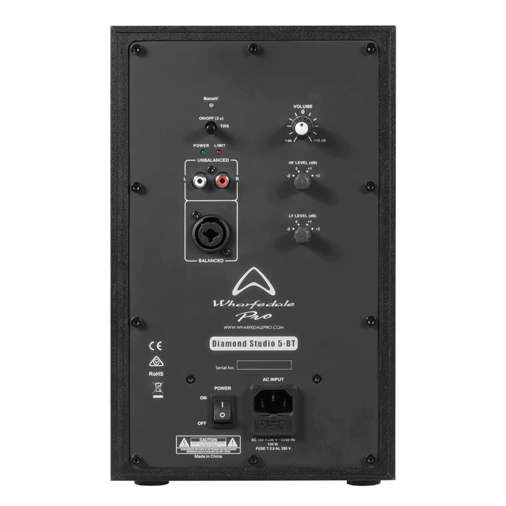 WHARFEDALE 5 inç 280W Bluetooth Aktif Stüdyo Monitörü Diamond Studio 5-BT