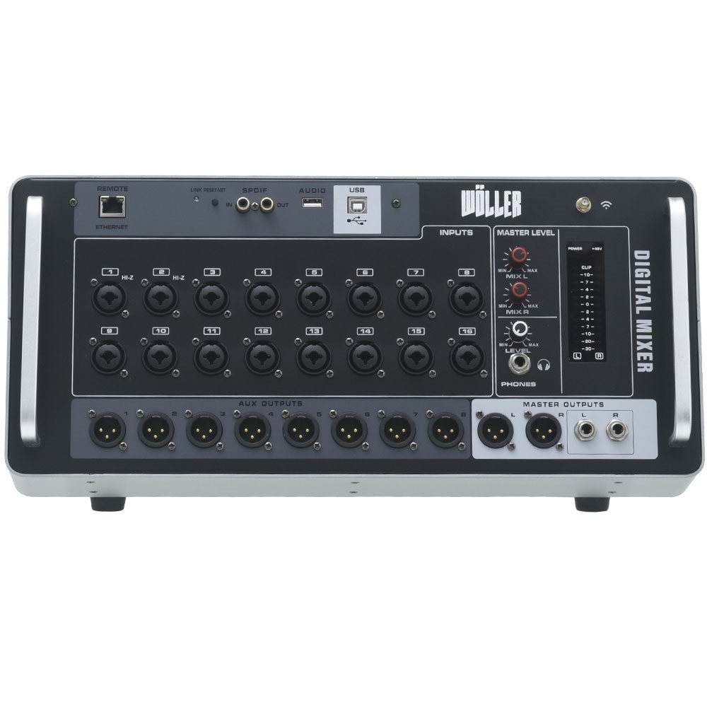 WÖLLER 16 Kanal Digital Mixer Rack Mount DRM-16 PRO