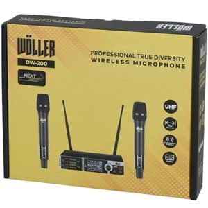 WÖLLER Çift Kanal 2 EL Kablosuz True Diversity UHF Kablosuz Mikrofon DW-200 EE