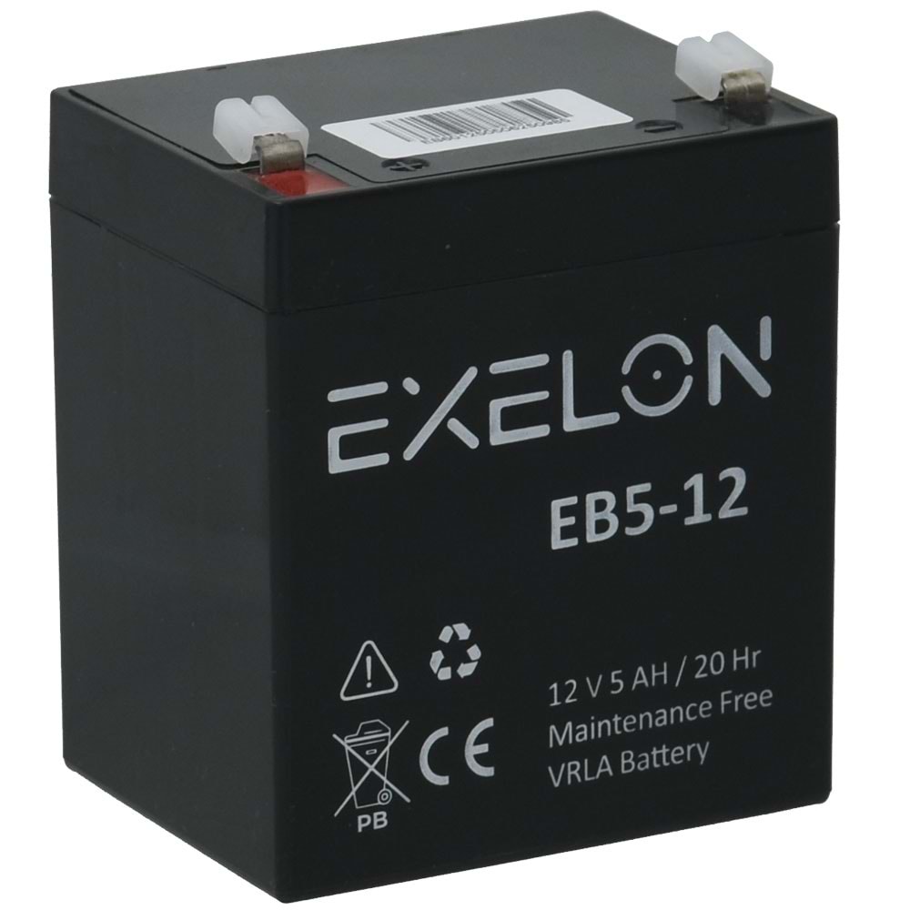 EXELON 12V 5A Siyah Kuru Bakımsız Akü EB-12V5