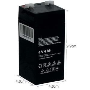 EXELON 4V 4A Siyah Kuru Bakımsız Akü EB-4V4