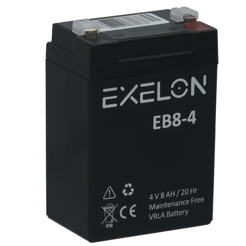 EXELON 4V 8A Siyah Kuru Bakımsız Akü EB-4V8