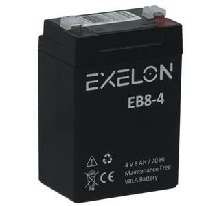 EXELON 4V 8A Siyah Kuru Bakımsız Akü EB-4V8