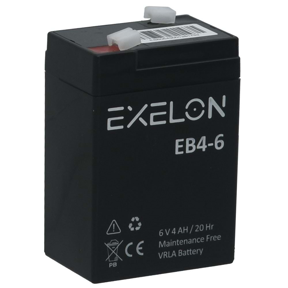 EXELON 6V 4A Siyah Kuru Bakımsız Akü EB-6V4