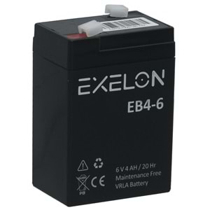 EXELON 6V 4A Siyah Kuru Bakımsız Akü EB-6V4
