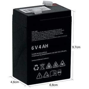 EXELON 6V 4A Siyah Kuru Bakımsız Akü EB-6V4